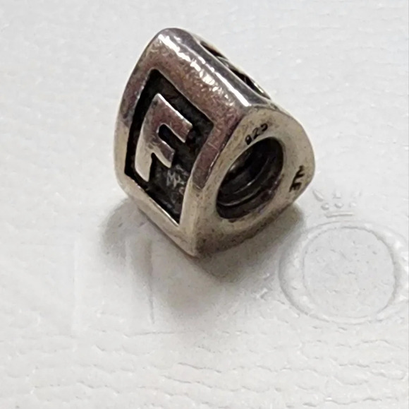 Pandora Sterling Silver Letter F Charm - Picture 5 of 9